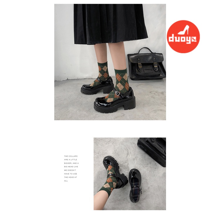 Giày Mary Jane Đế Phẳng Dày Dặn Mềm Mại Chống Trượt Chống Mài Mòn Phong Cách Preppy Nhật Bản Mùa Xuân Hè Cho Nữ ~ [Hàng Có Sẵn] Giày Một Mảnh Mary Jane Phong Cách Mới Mùa Hè Giày Da Cài Khóa Dày Dặn Phong Cách Thời Trang Retro Anh Quốc