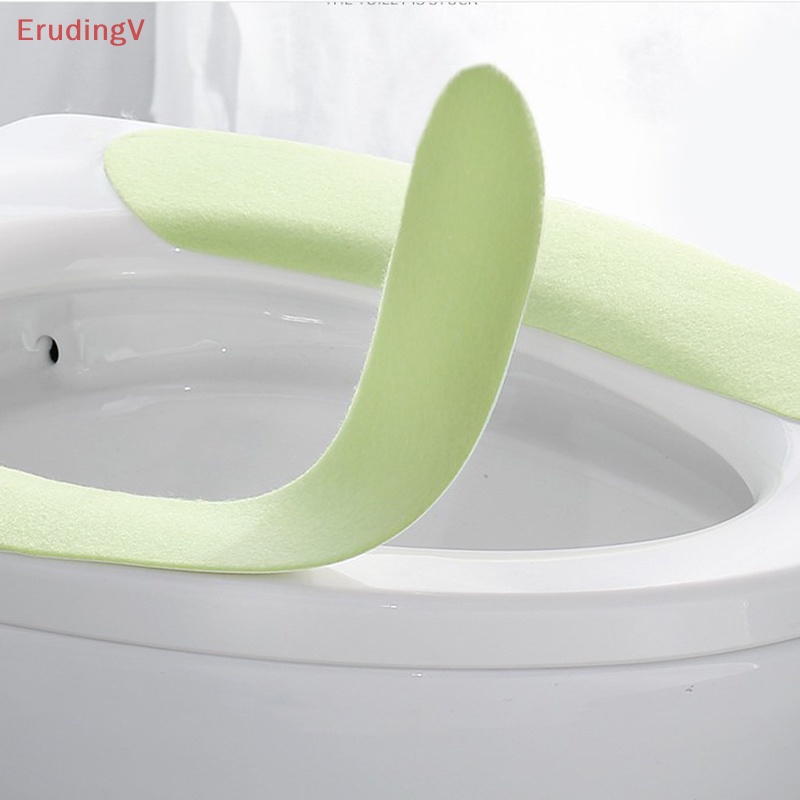 1 Cặp Miếng Lót Bồn Cầu Giữ Ấm Có Thể Giặt Tiện Lợi