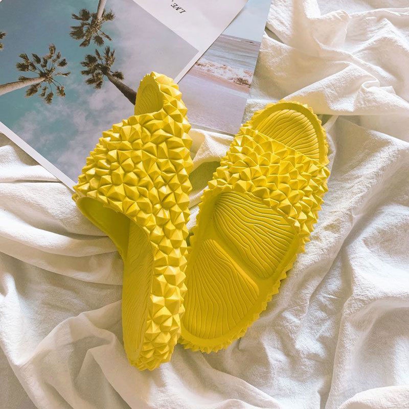 Dép Đi Trong Nhà Đế Dày Chống Trượt Hình Trái Sầu Riêng Dép đi biển Thời Trang Mùa Hè Cho Nữ