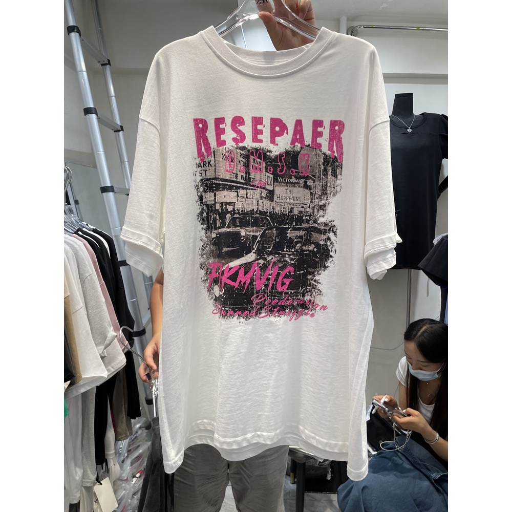 NRVP Áo Thun 100% Cotton Tay Ngắn Phong Cách Hàn Quốc Mới