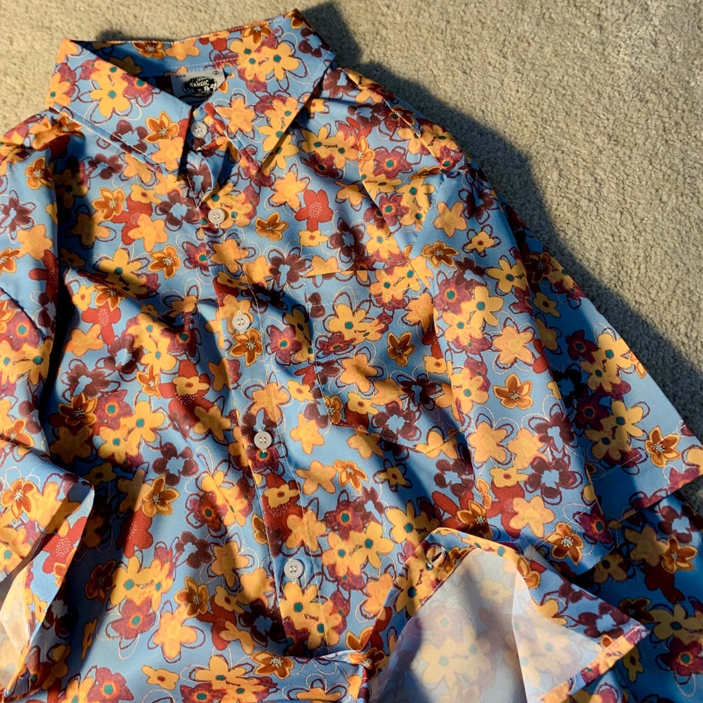 NRVP Áo Sơ Mi Nữ Ngắn Tay In Họa Tiết Độc Đáo Phong Cách Hàn Quốc Mới