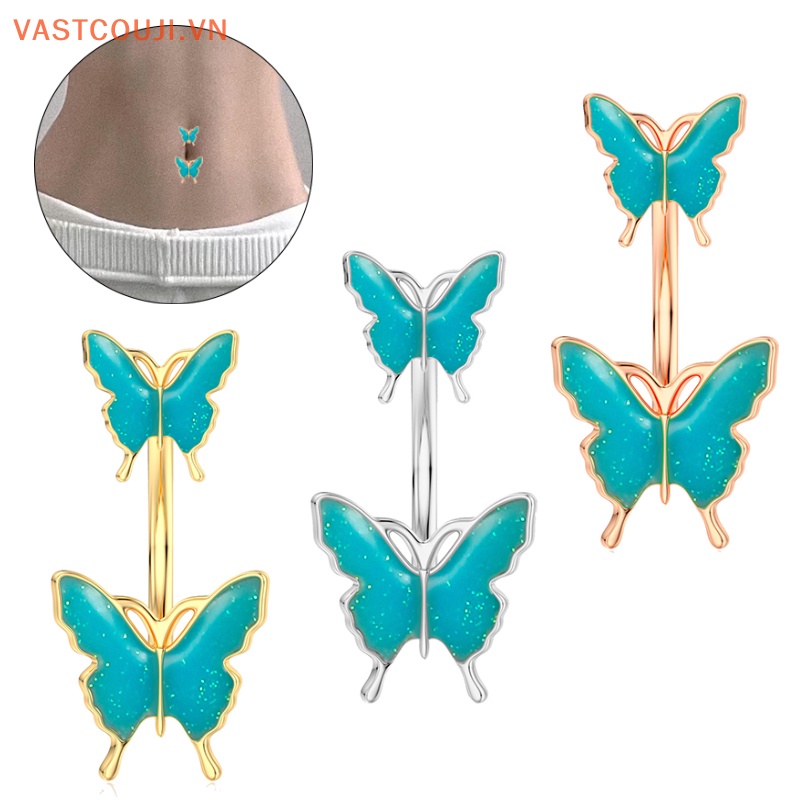 Khuyên Rốn Hình Bướm Bằng Thép Không Gỉ Thời Trang Cho Nữ