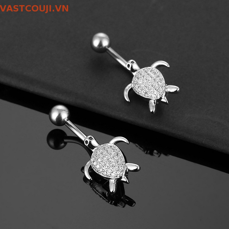 Khuyên Rốn Hình Rùa Biển Đính Đá Pha Lê Gợi Cảm Cho Nữ