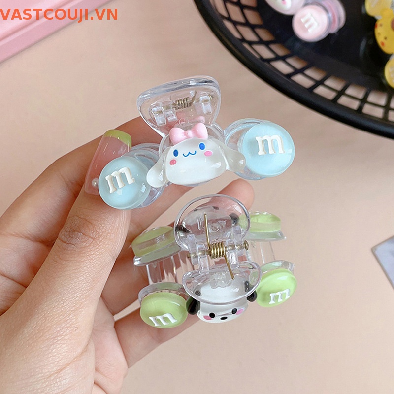 Kẹp Tóc Bằng Pu Hình Cá Mập Melody Cinnamoroll Kuromi Dễ Thương Y2K