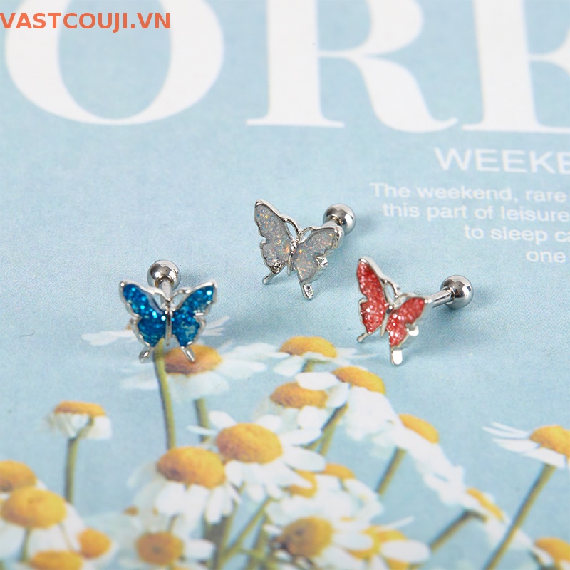 Khuyên Rốn Hình Bướm Đục Lỗ Nhiều Màu Sắc Thời Trang Cho Nữ