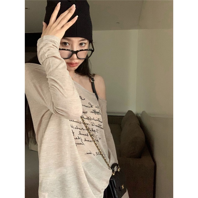 Áo Thun Mỏng Nhẹ Trong Suốt Chống Nắng Hở Vai Phong Cách Cổ Điển Thời Trang Mùa Hè Cho Nữ