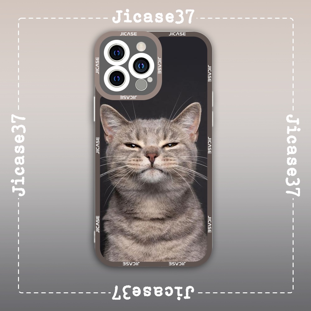 Ốp lưng iphone cạnh vuông Jicase Mèo Mướp Ginger Cat Cute Mèo Con Kitty