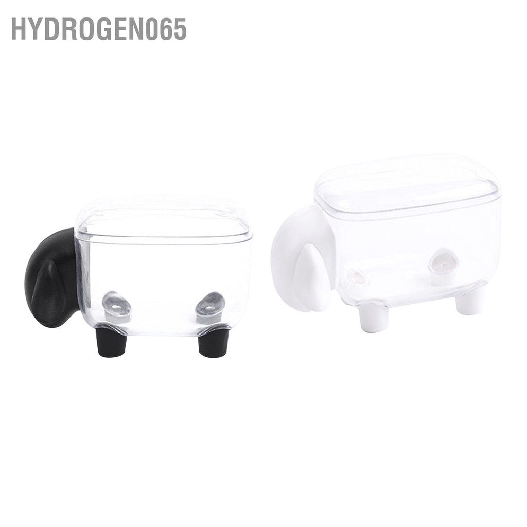 Hydrogen065 Giá đỡ tăm bông Thiết kế cừu Hộp đựng trong suốt trang trí nhà cửa