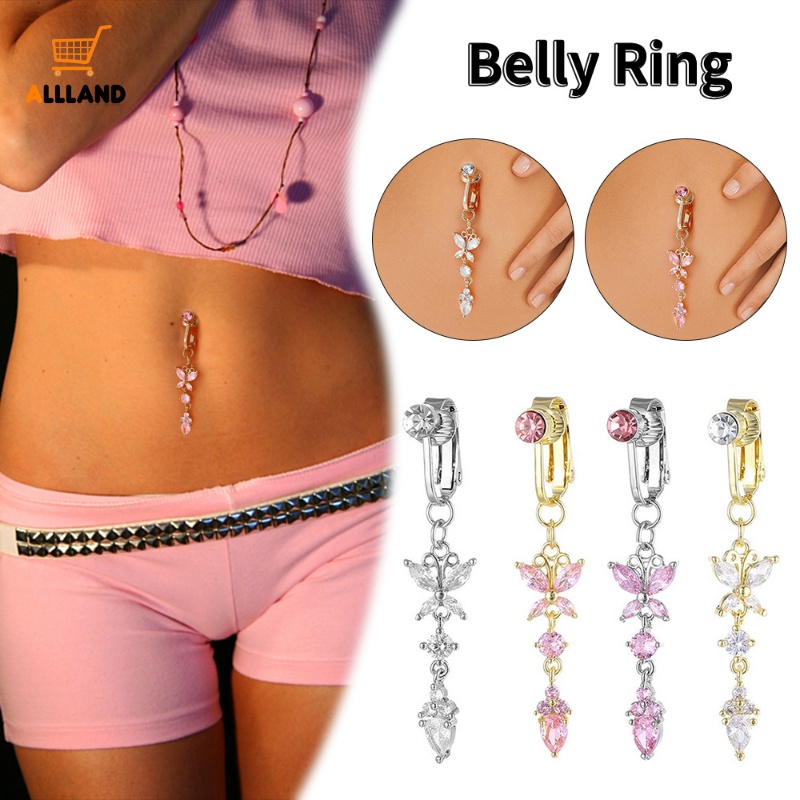 Khuyên RốN HìNh BướM ĐíNh Đá ThờI Trang