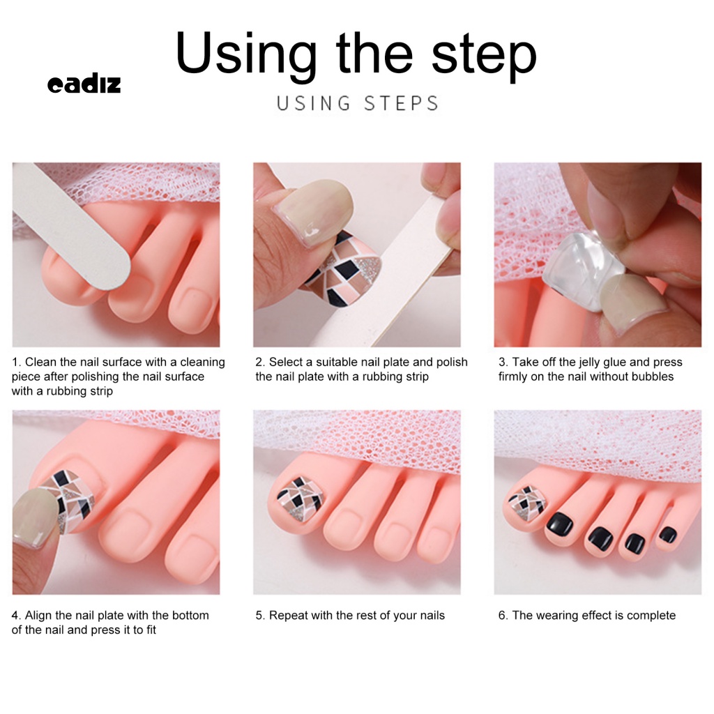 1 Hộp Móng Chân Giả Siêu Mỏng Che Phủ Toàn Diện Trang Trí Nghệ Thuật