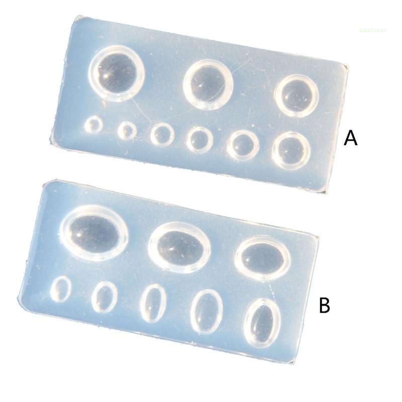 Khuôn Silicone Hình Học Nhiều Màu Lấp Lánh Trang Trí Móng Tay