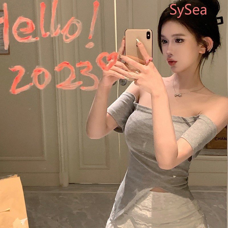 Áo Kiểu Trễ Vai Thiết Kế Xẻ Tà Quyến Rũ Thời Trang Cho Nữ