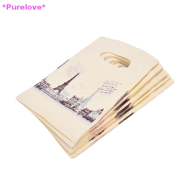 Set 100 Túi Mua Sắm Bằng Nhựa Có Tay Cầm Tiện Lợi Mới