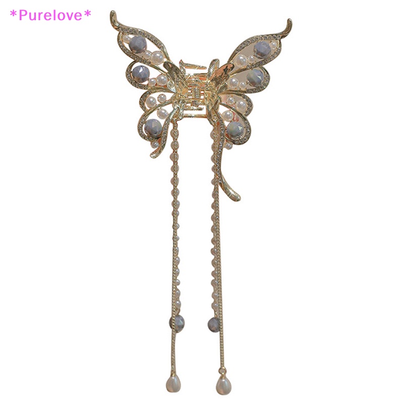 Kẹp Tóc Hình Bướm Đính Ngọc Trai Thời Trang Hàn Quốc Dành Cho Nữ Mới