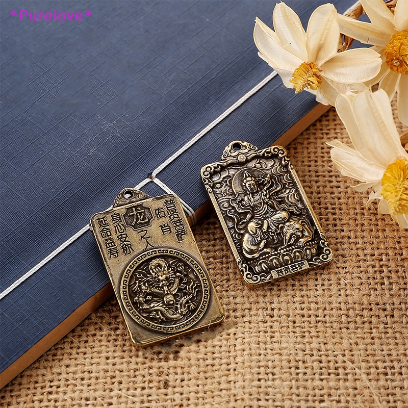 Mặt Dây Chuyền Hình Phật Bằng Đồng Thau Cứng Phong Cách Trung Hoa Mới