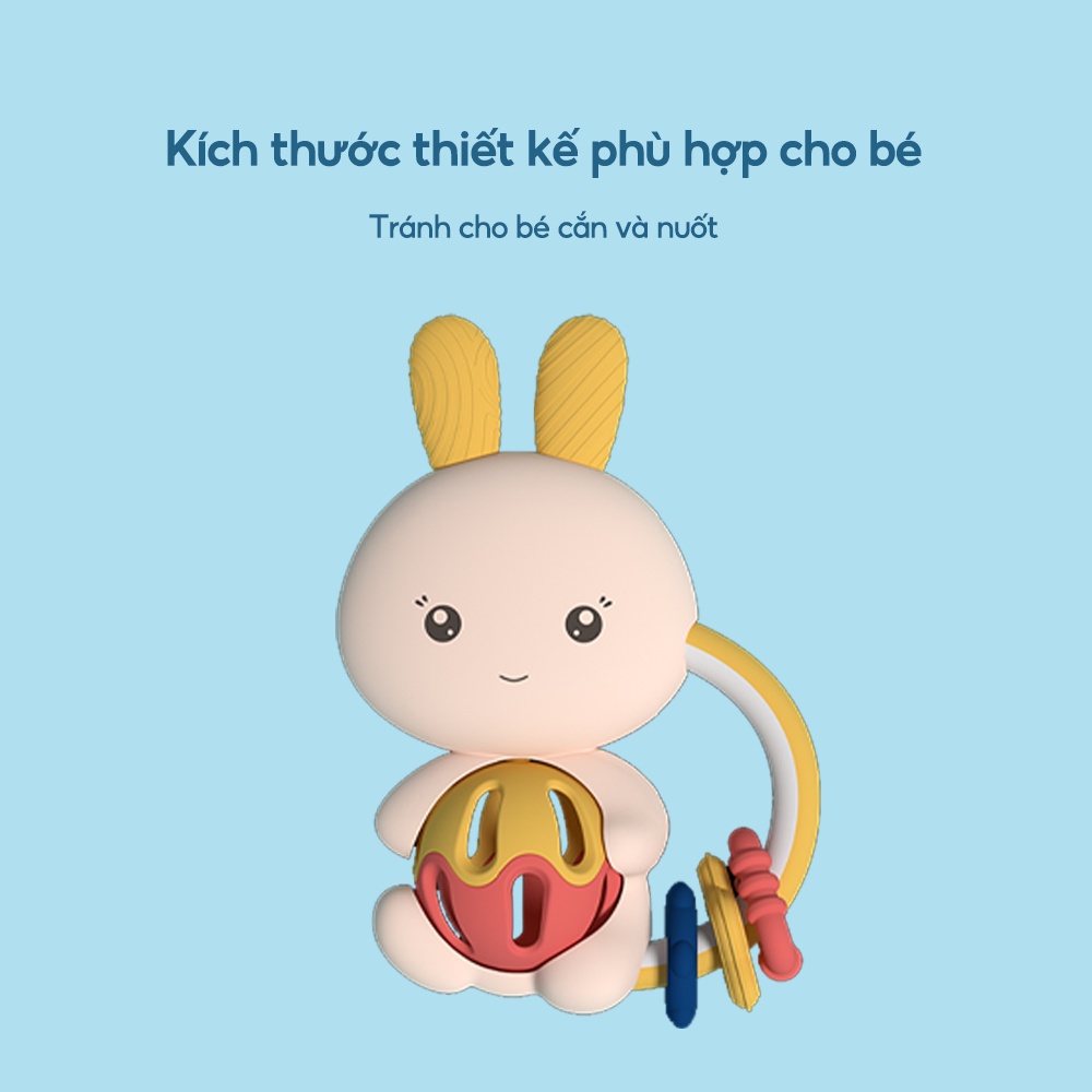 Xúc xắc gặm nướu kèm lục lạc cho bé phát ra tiếng và cắn được cho bé sơ sinh Alilo Baby Rattle C1-1 - Hàng chính hãng