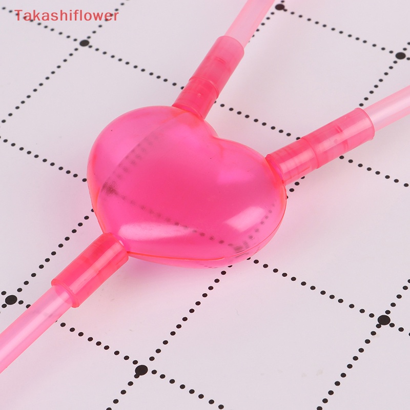 Ống Hút Đôi Hình Trái Tim Độc Đáo Linh Hoạt