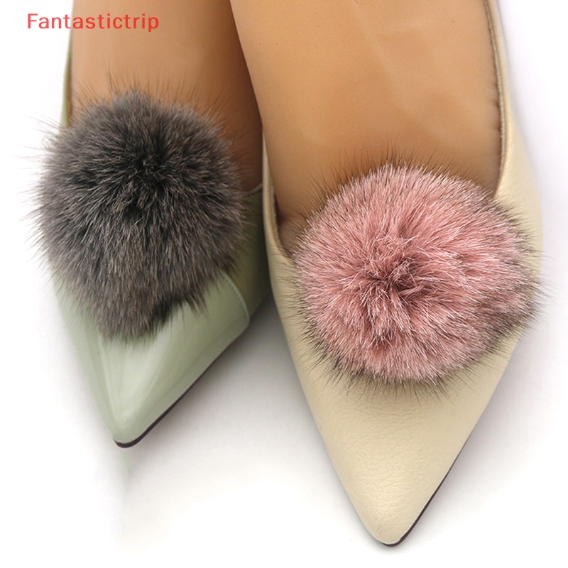 [Fantastictrip] 1 Chiếc Giày Cao Gót Kẹp Đính Bóng Lông Trang Trí Đám Cưới Dành Cho Cô Dâu Mới