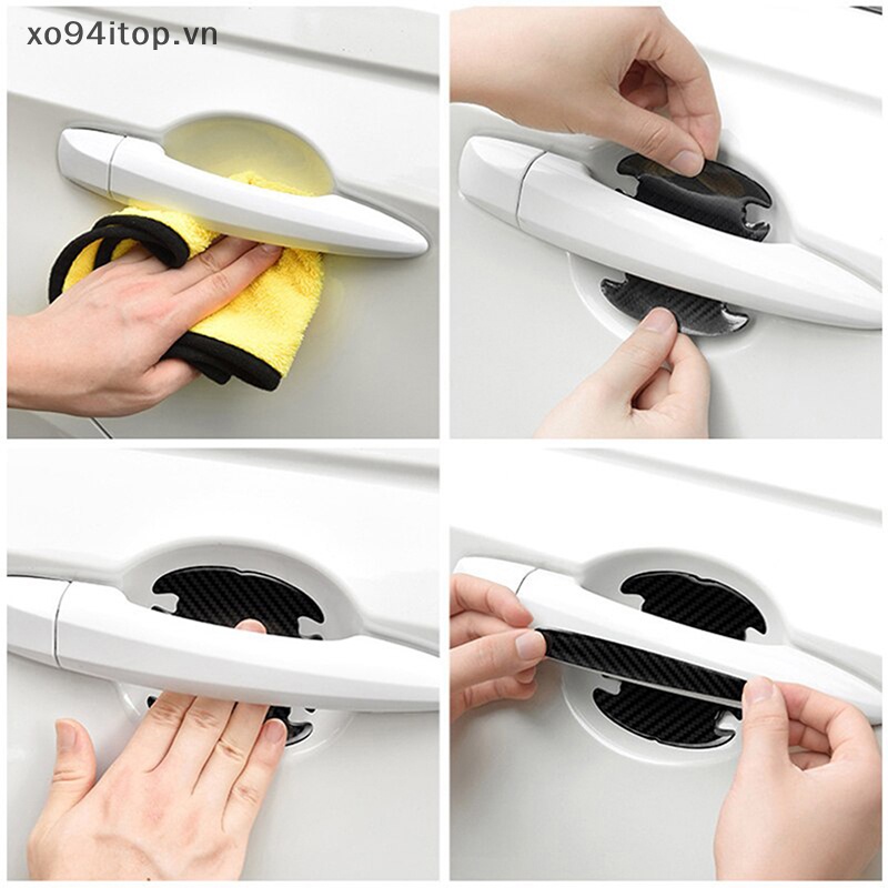 Bộ 4 / 8 Miếng Dán Tay Cầm Cửa Xe Hơi Chống Trầy Xước Tiện Dụng