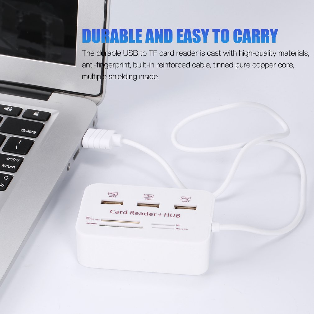 Usb 3.0 Hub 3 Ports Multiport Multifunctional Tf Card Reader Splitter Adapter Computer Pc Laptop Accessories [Q/6]