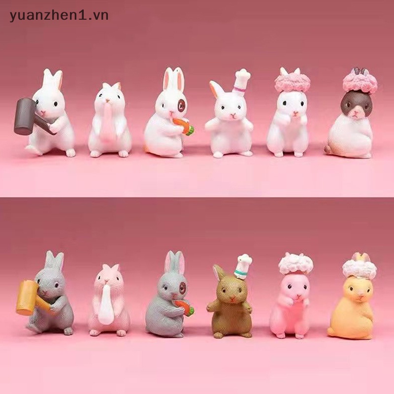 Đồ trang trí Chú Thỏ Mini Để Bàn Trang Trí Sáng Tạo Vui Nhộn