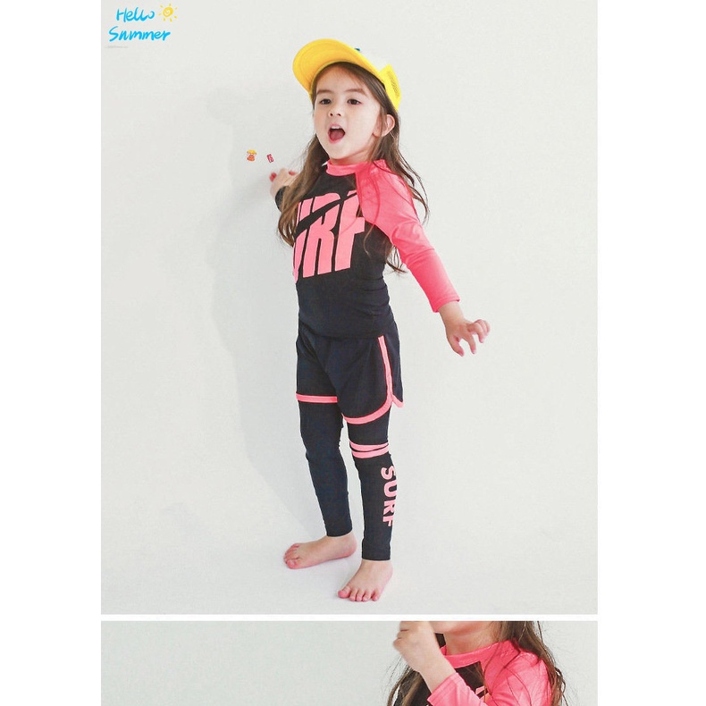 Hàng Có Sẵn Miễn Phí Giao Hàng Mới 2023 Bộ Đồ Bơi Ba Mảnh Tay Dài Chống Nắng Phong Cách Mới Cho Bé Trai Bé Gái