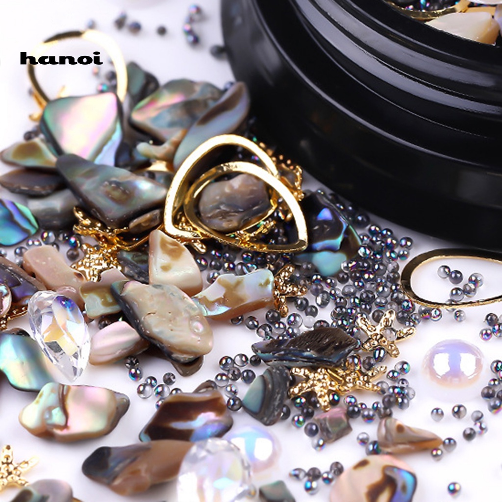 1 Hộp Đá Vỏ Sò Đính Trang Trí Móng Tay Dễ Sử Dụng