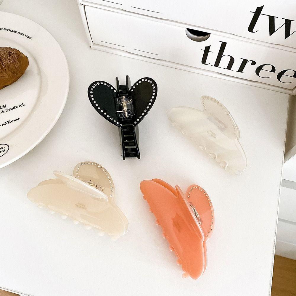 Kẹp Tóc Đuôi Ngựa Hình Trái Tim Phong Cách Hàn Quốc Y2k