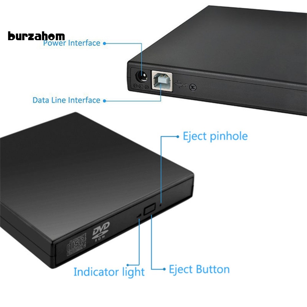 Ổ Đĩa Quang CD VCD DVD Gắn Ngoài Kết Nối USB Cho Máy Tính