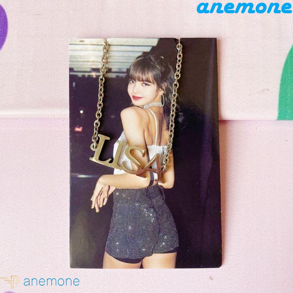 Vòng Tay Vòng cổ Bằng Thép Không Gỉ Mặt Kim Loại Khắc Chữ JISOO Phong Cách Hip hop Cho Nữ