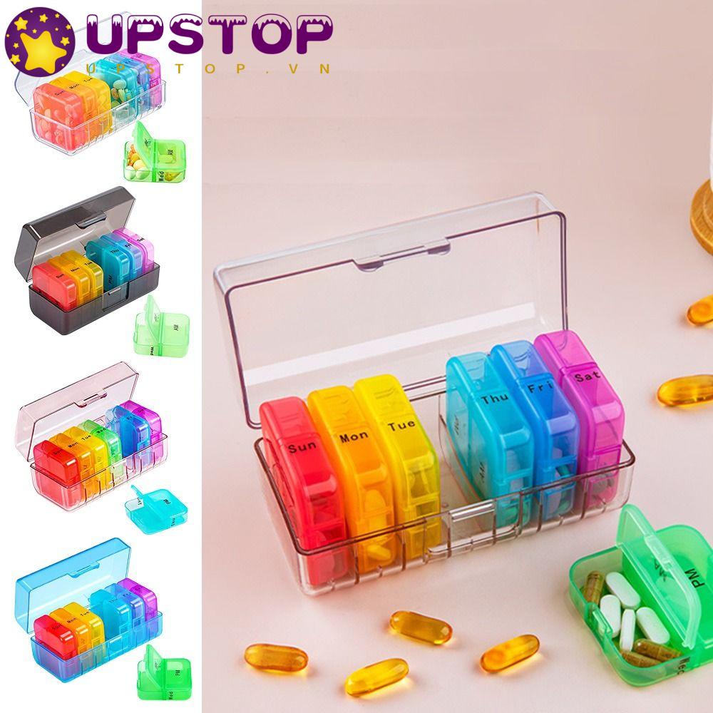 Hộp Đựng Thuốc 7 Ngày Màu Sắc Cầu Vồng Xinh Xắn