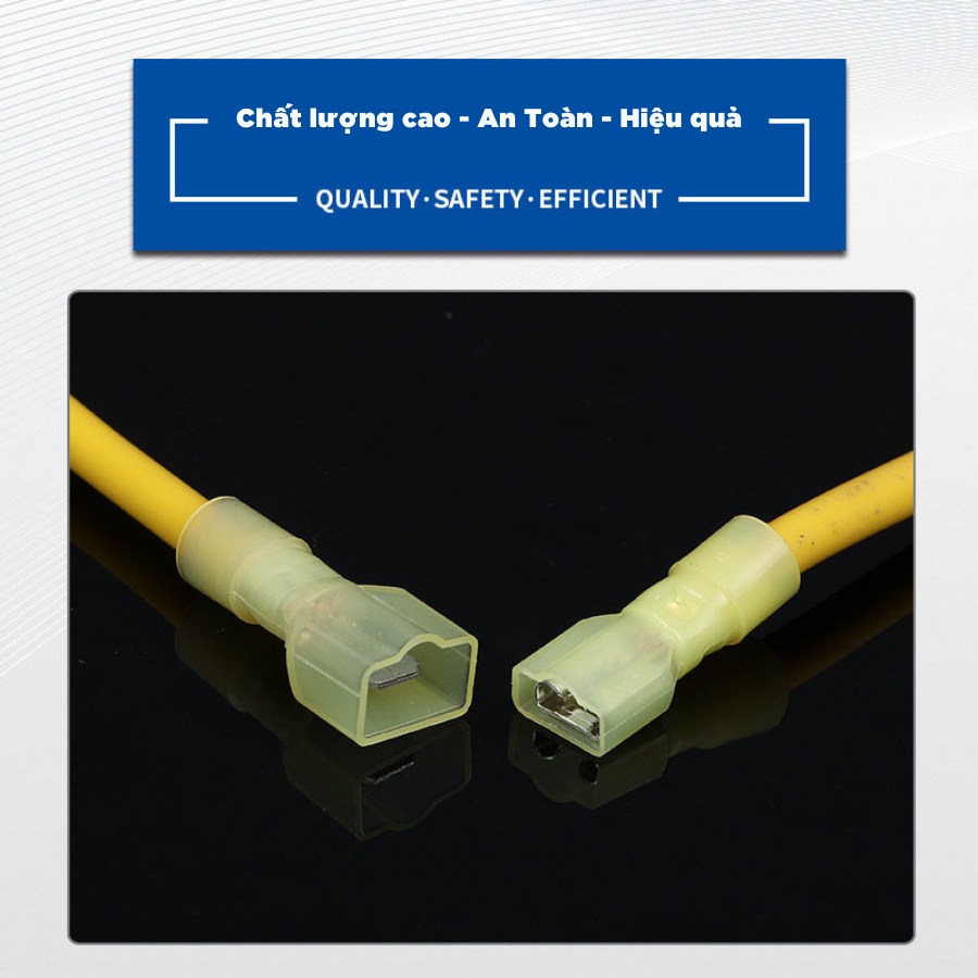 Combo 50 cút nối đây điện ghim dẹp, cosse nối nhanh dây điện, cút nối cắm tụ - Huy Tưởng