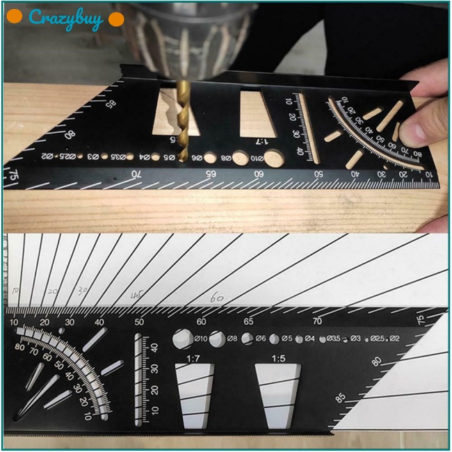 Cr Thước Đo Góc 45 / 90 Độ Đa Năng Tiện Dụng