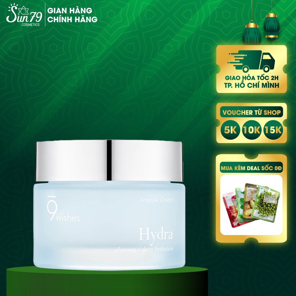 Kem Dưỡng Ẩm 9 Wishes Hydra Ampule Cream 50ml