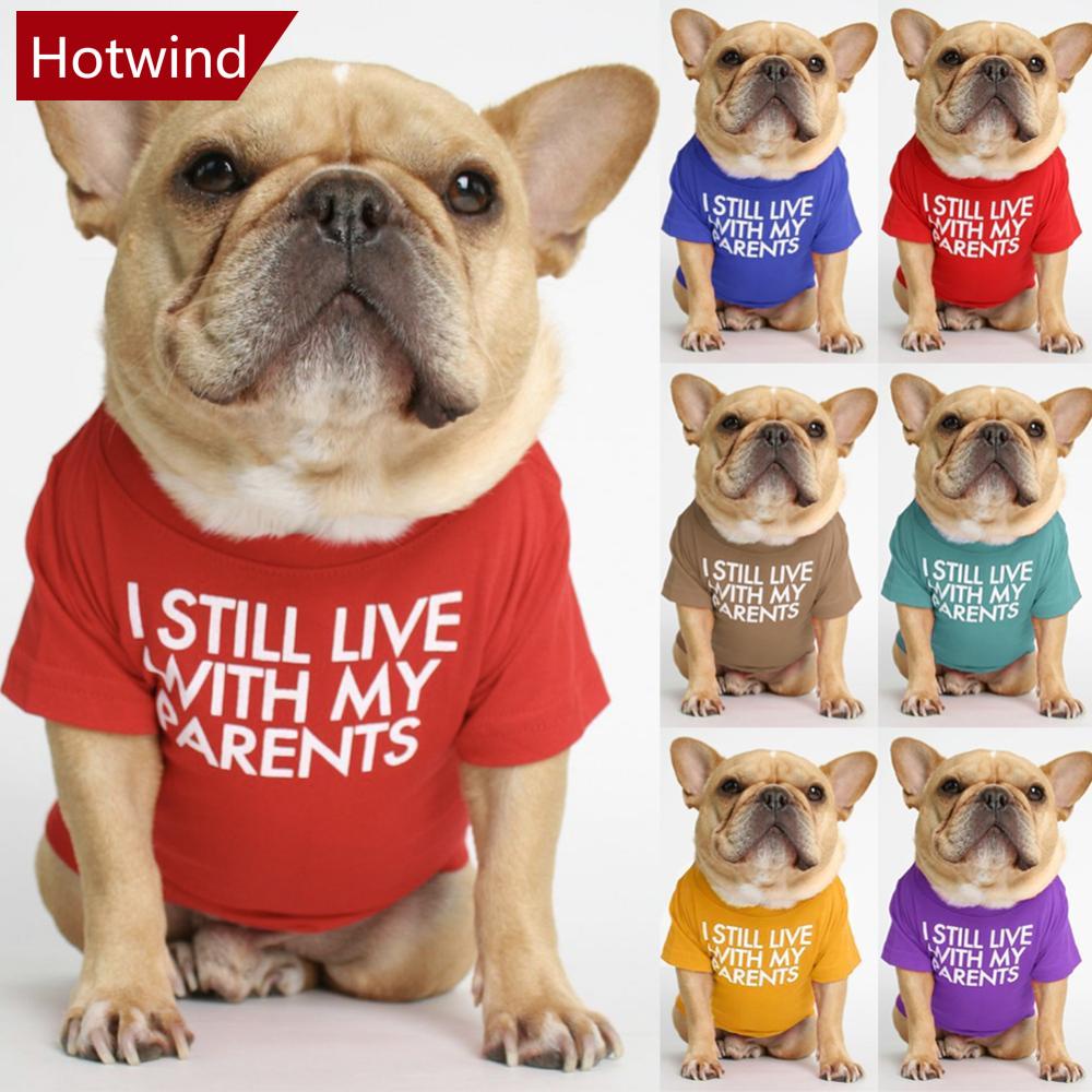 Áo Thun Bằng Cotton Mềm Thoáng Khí In Chữ Thời Trang Mùa Hè Dành Cho Cún Cưng S-2XL A5C6