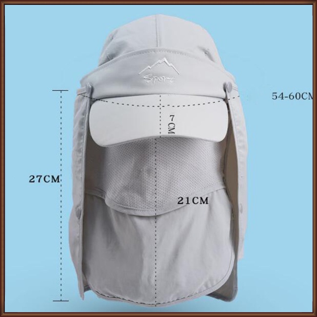 Mũ Lưỡi Trai Chống Nắng Mau Khô Có Thể Tháo Rời Cho Nam