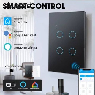 Tuya chuyển đổi thông minh Wifi tường chuyển đổi EU/US 1/2/3/4 điều khiển từ xa cảm ứng/giọng nói/ứng dụng loại 86/120