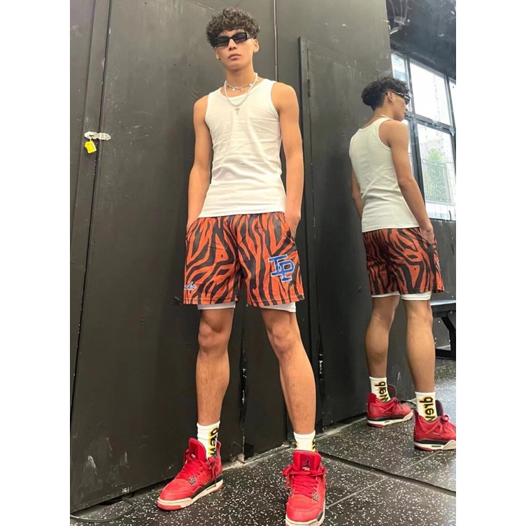 Inaka POWER Quần Short Thể Thao Dáng Rộng Giả Hai Lớp Phong Cách Mới Đường Phố Mỹ Không Đầu Gối Nhanh Khô Hợp Thời Trang Tập Thể Dục