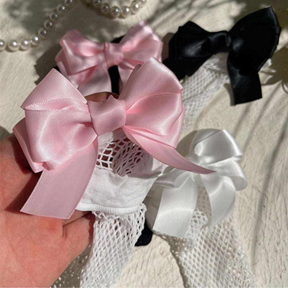 ANEMONE Vớ Cao Ngang Bắp Chân Thoáng Khí Đính Nơ Phong Cách Lolita Dễ Thương Cho Nữ