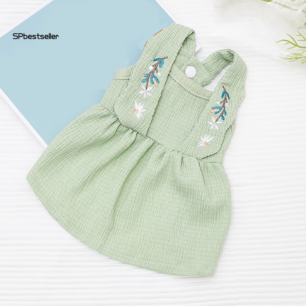 Bộ Trang Phục Mùa Hè Họa Tiết Xoắn Ốc Có Nút Nhấn Và Dây Đeo Vai Cho Cún Cưng Chụp Ảnh