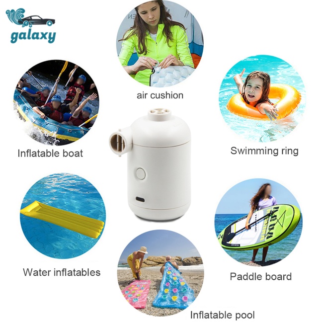 Galaxy Máy Bơm Hơi Điện Tử Cổng Usb Gọn Nhẹ Cho Phao Bơi