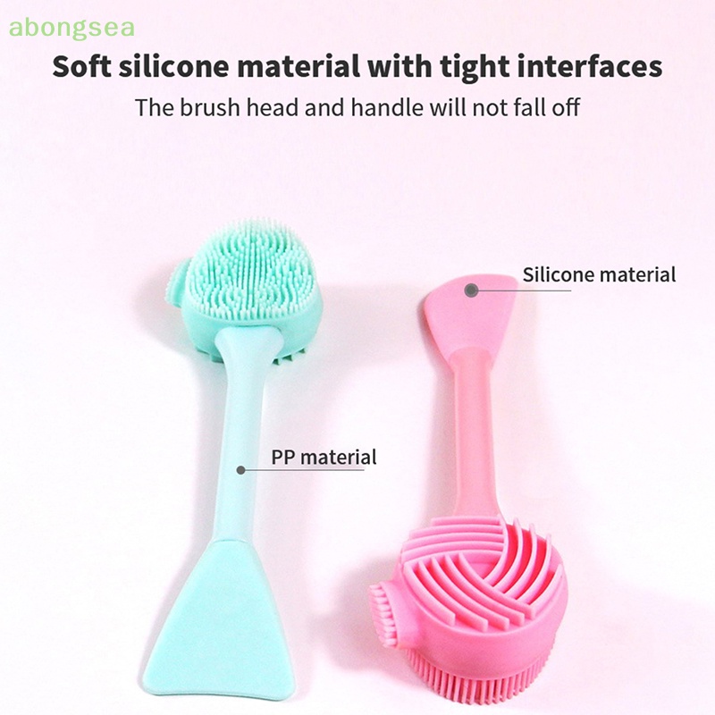 Cọ Rửa Mặt Tẩy Tế Bào Chết Hai Đầu Bằng Silicone Hiệu abongsea