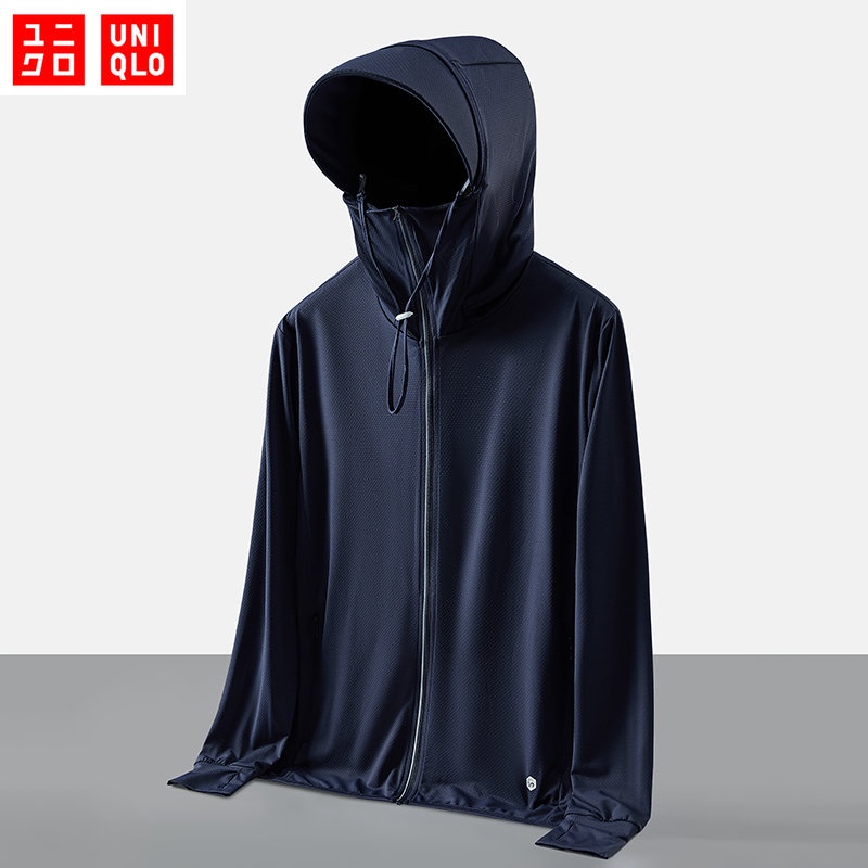 UNIQLO Áo Khoác Chống Nắng / Tia uv Mỏng Thoáng Khí Có Mũ Tháo Rời Thời Trang Đi Biển Cho Nam Và Nữ m-5xl