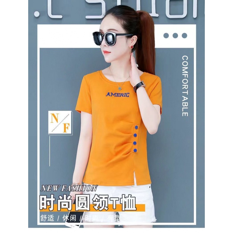 Áo Thun 100% Cotton Tay Ngắn Dáng Ôm Phong Cách Phương Tây Thời Trang Mùa Hè Hàng Mới 2022