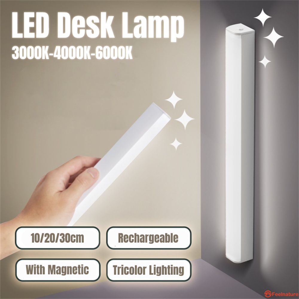 Đèn bàn LED từ tính dưới đèn tủ có thể điều chỉnh độ sáng không dây ánh sáng ban đêm thanh để học đọc tủ quần áo ngoài trời VN