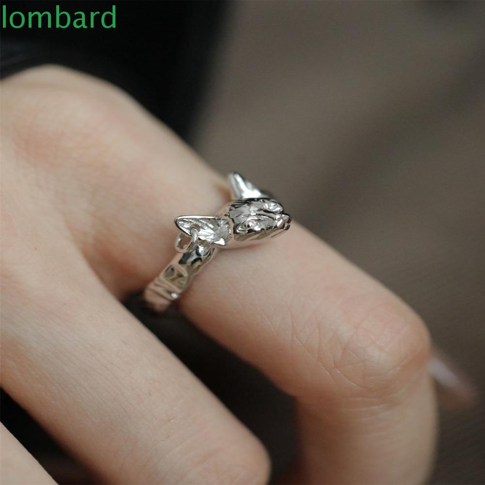 Nhẫn Đồng Hình Mèo Không Lông Có Thể Điều Chỉnh Phong Cách Hàn Quốc