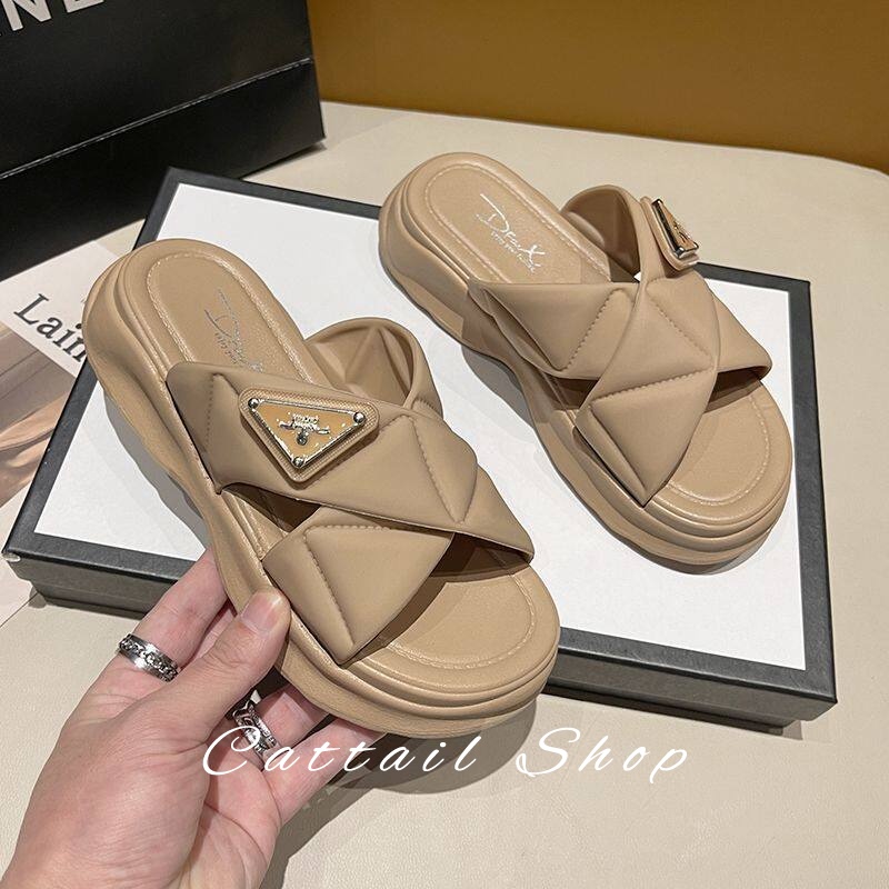 DISHULAN dép nữ dép bánh mì nữ dép bánh mì nữ Chống Trượt 0512001