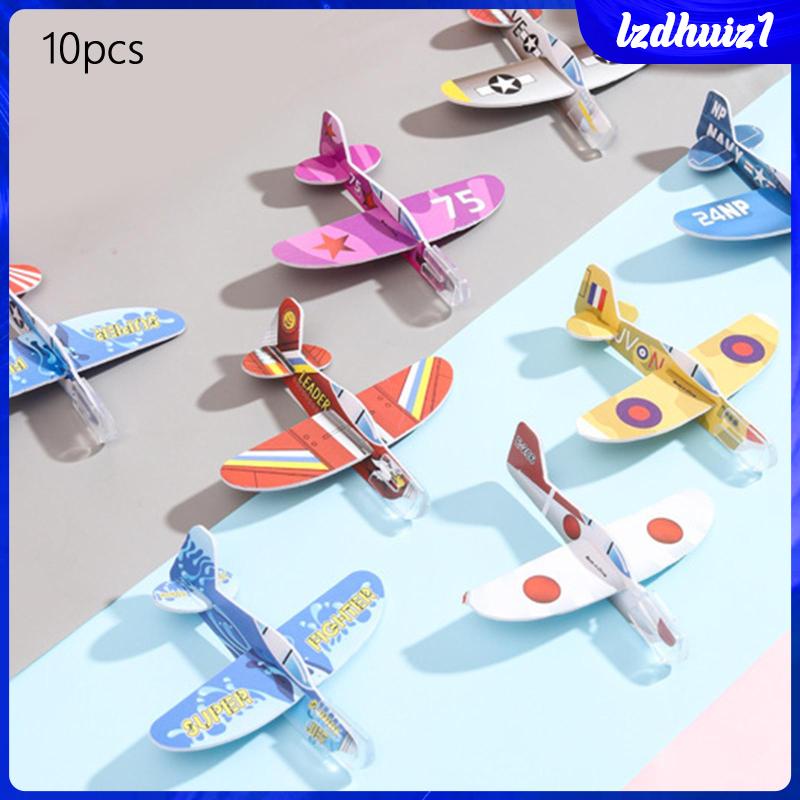 Set 10 Máy Bay Xốp Nhiều Màu Sắc Cho Bé 3 4 5 6 7 Tuổi