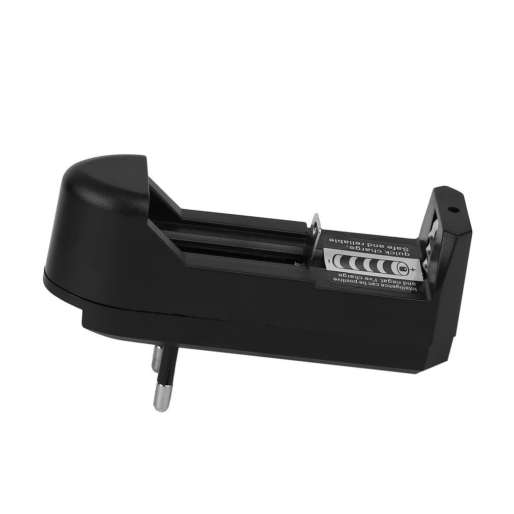 Black Eu Plug Adjustable Charger For 3.7V 1000Ma 18650 Ac 100-240V / 47-63 Hz Li-Ion Rechargeable Battery [Q/14]