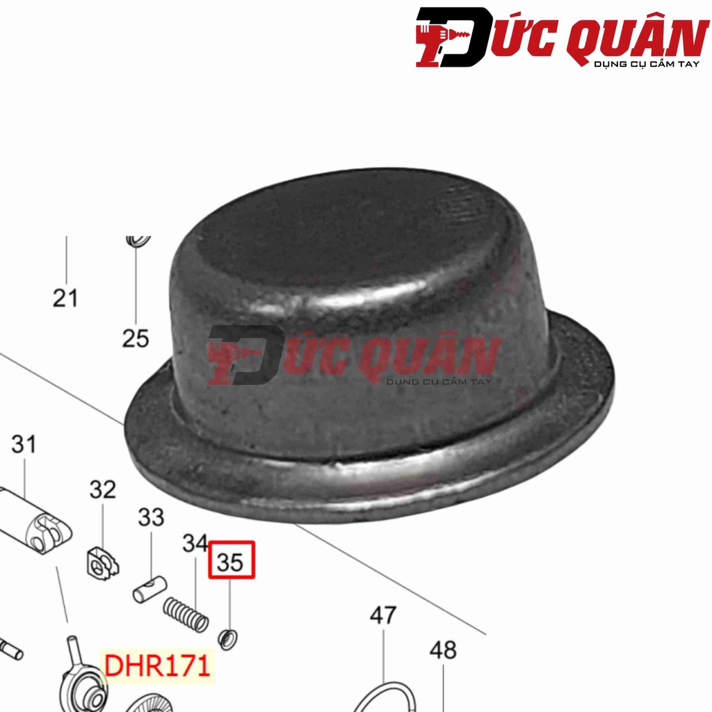 Chốt hình nón máy khoan bê tông Makita DHR171/ HR140